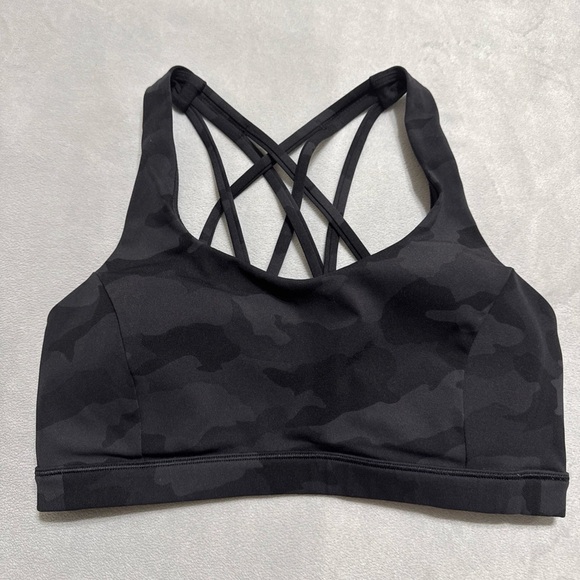 Lululemon Black Camo Sports Bra - Picture 1 of 4